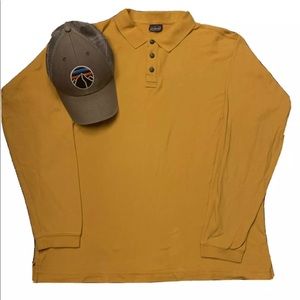 Mens Patagonia organic cotton polo sz S + hat cap